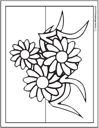 Printable daisy coloring coloring page. Daisy Coloring Pages 15 Customizable Pdfs