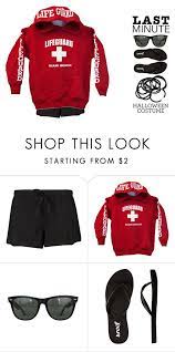 Last Minute Halloween Costume Lifeguard By Maevekaterina Liked On Polyvore F Lifeguard Costume Super Easy Halloween Costumes Lifeguard Halloween Costume