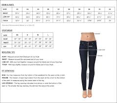 Jeans Size Conversion Waist Size To Us Sizing Womens
