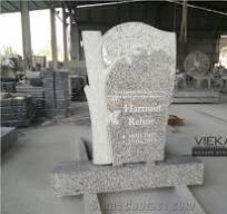 China White Granite Tombstone & Monument,Granite Gravestone & Headstone  with Tree
