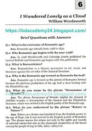 English Grammar A To Z Brief Questions With Answers I Wandered Lonely As A Cloud William Wordsworth This Or That Questions William Wordsworth Word Building
