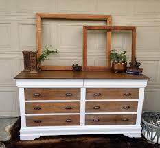 Refinished Two Tone Dresser Bedroom Furniture Makeover Diy Furniture Bedroom Oak Bedroom Furniture