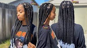 Large Knotless Box Braids With Beads Bileaf Hair Youtube The magnetic hair extension is added and this stunning tribal hairstyle has a sophisticated feel to it as well.
