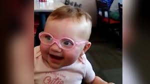 See more ideas about kids glasses we always recommend that your optometrist prescribe your eyeglasses and do not encourage buying. Baby S Adorable Reaction To Glasses Cnn Video