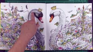 It's an amazing coloring book but the details on some pages are deep in the middle so open the page you want to. Review Imagimorphia Youtube