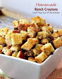 Homemade Ranch Croutons Recipe Homemade Ranch Croutons Croutons Homemade