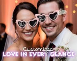 Personalized Heart Sunglasses: Custom Wedding Favors, Bride & Guests