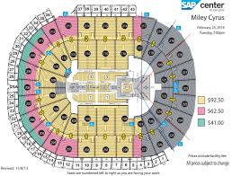 Miley Cyrus Bangerz Tour Seating Chart