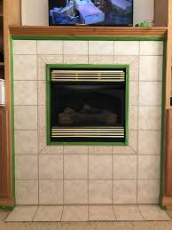 Once i placed the roller on the tile there would be no going back. Fireplace Makeover Before And After Gingiber