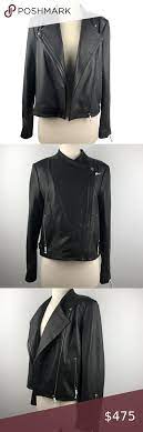 Theory Black New Ford Phelan Moto Biker Jacket Fashion Suede Jacket Women Lamb Leather Jacket