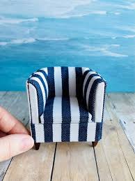 1 12 Scale Upholstered Chair Miniature Dollhouse Furniture Miniature Dollhouse Furniture Dollhouse Furniture Doll House