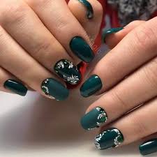 Wait for the design to dry completely. 36 Fresh Green Nails Ideas To Get This Season Green Nails Green Nail Designs Dark Green Nails