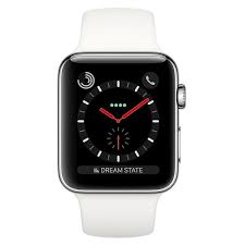 Buy Apple Watch Series 3 Gps Cellular 42mm Stainless Steel Case With Soft White Sport Band In Dubai Sharjah Abu Dhabi Uae Price Specifications Features Sharaf Dg