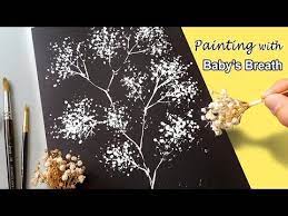 Baby S Breath Painting Technique For Beginners Basic Step By Step Youtube Abstract Art Painting Techniques Babys Breath Flower Painting