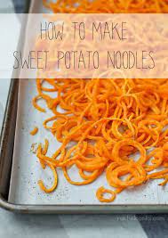 How To Make Sweet Potato Noodles Recipe Sweet Potato Noodles Veggie Noodles Recipes Spiralized Sweet Potato