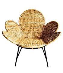 boho chic rattan flower petal accent chair bohemian decor decor chair