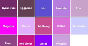 The center (above the head) Infinite Awesomeness Purple Colour Shades Purple Color Chart Purple Color Names