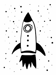 Black And White Rocket Clipart Space Print In Black And White With Rocket Ship For Toddler Etsy In 2020 Space Themed Nursery Toddler Boy Room Decor Nursery Themes