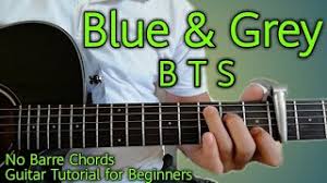 Learn blue and the grey faster with songsterr plus plan! How To Play Bts Blue Grey Guitar Tutorial Lesson Super Easy Youtube