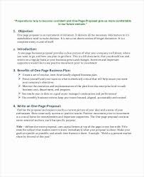 One Page Proposal Template Doc Fresh Free E Page Business Plan Template Dannybarrantes T One Page Business Plan Business Proposal Template Proposal Templates