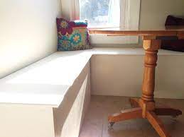 How To Build A Simple Kitchen Storage Banquette Furniture Simple Kitchen Window Seat Kitchen