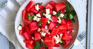 wassermelone minze feta salat rezept rezept wassermelonen feta salat rezepte feta salat