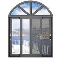Custom Half Circle Arched Top Aluminium Frame windows Design Thermal Break Half Moon Round Arch Aluminum Glass Sliding Window