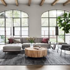 Lunas Natural Wood Drum Coffee Table 40 In 2020 Drum Coffee Table Coffee Table Corner Sectional