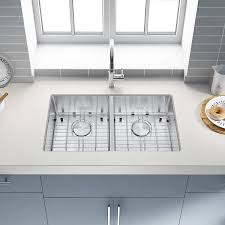 We did not find results for: Buy 32 Inch Double Undermount Kitchen Sink Stainless Steel Handmade Double Bowl Sink With Strainer And Bottom Grid Drop In Sink Online In Hong Kong B0991w8kj1
