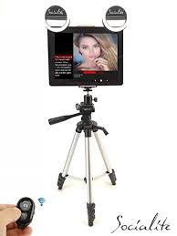 Socialite Mini Led Live Video Photo Fill Ring Light Kit Incl 2 Mini Selfie Lights Tripod Stand Remote Mounts Your Ipad Tablet Dslr Cameras Iphone 6s Plus Smartphones For Teleprompter Facetime