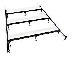 Waytrim vintage metal bed frame platform with headboard and footboard, heavy duty steel slat support, box spring replacement, retro water pipe design. Metal Headboard Footboard Bed Frame By Glideaway Gabberts