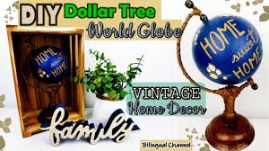 Blank sheet of paper with copy space on a clipboard, green leaf, globe and metal letters on a wooden shelf. Dollar Tree Diy Rustic Home Decor Ideas World Globe Diy Youtube