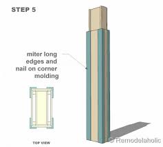 They are purchased in three parts that contain the column and top and bottom capital the capital pieces are square with a round flange that fits around the column to attach it to the floor and ceiling. Free Interior Column Plans