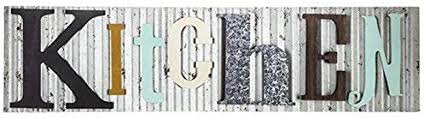 Maybe you would like to learn more about one of these? Amazon Com Kitchen Corrugated Metal And Wood Colorful Sign Farmhouse Decor Galvanized Steel Home Kitchen