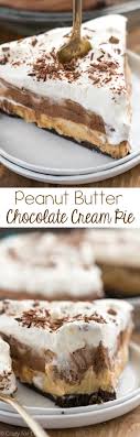 A light and creamy peanut butter filling made with creamy peanut butter, cream cheese and whipped cream is spooned into a sweet, buttery graham cracker crumb. No Bake Peanut Butter Chocolate Cream Pie Crazy For Crust
