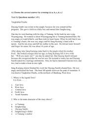 Mount tangkuban perahu is one of tourism object in west java. Dayang Sumbi Worksheet