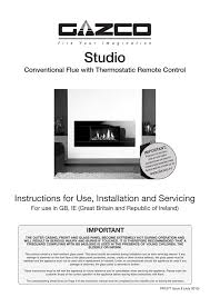 Gazco Studio Glass Fronted Gas Fire Instructions Manualzz