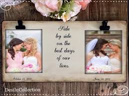 Visit some home decor stores or simply look for a local handcrafted artist who can create unique sculptures and artsy items. Best Friend Wedding Gift 2 Photos Sign Frame Customize Desilucollection Etsy Best Friend Wedding Gifts Wedding Picture Frames Wedding Gifts For Friends