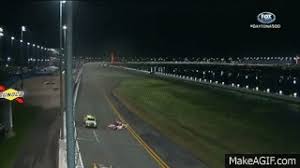 The colombian driver juan pablo montoya crashes into jetdryer at daytona 500 montoya's car was racing into a turn on the raceway when something in his car seemed to break, causing the no. 2012 Daytona 500 Juan Montoya Wrecks Jet Dryer Huge Explosion Fire On Make A Gif