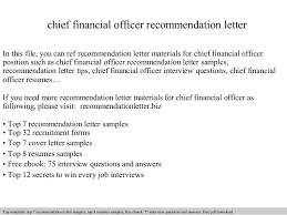 Sample appointment letters will help. Chief Financial Officer Recommendation Letter