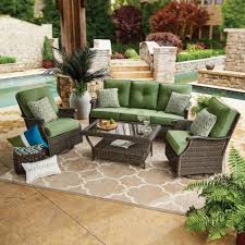 Member S Mark Agio Stockton 4 Piece Patio Deep Seating Set With Sunbrella Fabric Lagoon Sam S Club Deep Seating Teak Outdoor Furniture Furniture