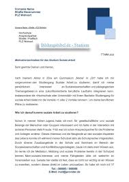Plus infos zu voraussetzungen, inhalten & karriere auf einen blick. Motivationsschreiben Soziale Arbeit Studium Muster Vorlage Bewerbung