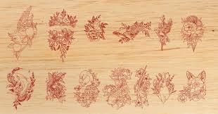 Laser engraving bird and flowers clock template free vector. Laser Engraving Flowers Animals Free Vector Cdr Download 3axis Co