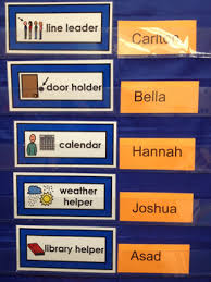 jobs chart for classrooms including a classmate who has a