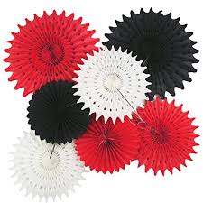 Shop for baby shower decorations in baby shower party supplies. Qian S Party Mickey Mouse Party Supplies Red Black White Graduation Party Decorations 7pcs Tissue Paper Fans For Minnie Mouse Birthday Party Decorations Red Black Birthday Party Baby Shower Decortions Buy Online In