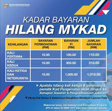 Setelah anda membuat laporan polis anda, anda mungkin menyedari adanya caj tambahan atau kaedah 2 dari 3: Semakan Online Gantian Kad Pengenalan Mykad Hilang Atas Kecuaian Sendiri Akan Dikenakan Denda Walaupun Dicuri Contohnya Mykad Ditinggalkan Di Dalam Kereta Yang Tidak Berkunci Dokumen Yang Perlu Dibawa Adalah Seperti Berikut