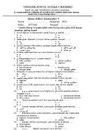 Maybe you would like to learn more about one of these? Contoh Soal Ulangan Semester Akhir I Btq Jenjang Smp Mts Dapodik 13 Uas Btq Kls 9
