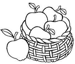 Fruits and vegetables basket drawings wamifu co. Download Apple Fruit Coloring Pages In The Basket Or Print Apple Coloring Library