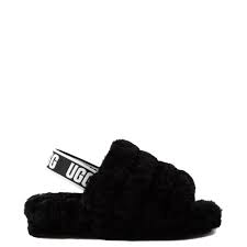 Womens Ugg Fluff Yeah Slide Sandal Black