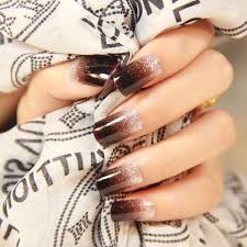 Black And Gold Ombre Nails Black Dark Brown Nails Brown Nails Design Brown Nail Art Brown Nails